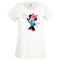 Дамска тениска Minnie Mouse 3 Подарък,Изненада,Рожден ден,, снимка 9 - Тениски - 36530727