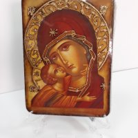 Луксозна икона на платно с Пресвета Богородица Майка - Модел А-идеален подарък за Именните дни , снимка 4 - Икони - 37622191