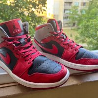 Jordan 1 Mid Fire Cement — номер 41, снимка 4 - Кецове - 37723884