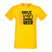 Мъжка тениска Save Water Drink Beer 5,Бира,Бирфест,Beerfest,Подарък,Изненада,Рожден Ден, снимка 9 - Тениски - 36387465
