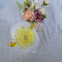 Диадеми с цвете от органза, снимка 6 - Аксесоари за коса - 39495512
