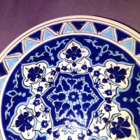 Порцеланова чиния за стена ръчно правена Родос Гърция фи 180мм, снимка 3 - Декорация за дома - 38139318
