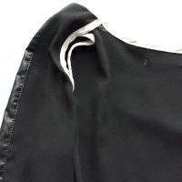 Черна луксозна риза официална с дълъг ръкав и бяла гарнитура+ кожен елемент на ръкава ,много стилна , снимка 10 - Ризи - 37416831