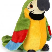 ✨Плюшена играчка говорещ папагал - 2 цвята /син, зелен, червен/, снимка 7 - Плюшени играчки - 37031454
