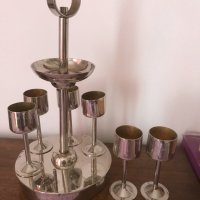 ретро комплект метални чашки -налични, снимка 2 - Антикварни и старинни предмети - 37439219