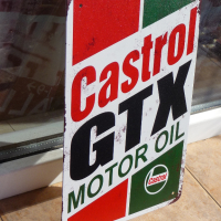 Метална табела кола Castrol GTX Кастрол моторно масло реклама смяна масла, снимка 2 - Рекламни табели - 44879837