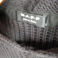 M-A-P-P дамски пуловер с качулка в графитено черен цвят, снимка 4 - Блузи с дълъг ръкав и пуловери - 27902929