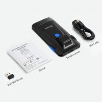 Скенер за баркод Eyoyo Bluetooth 1D 2D QR код, ръчен скенер със задна скоба USB и безжичен, 7 часа р, снимка 6 - Принтери, копири, скенери - 39815568