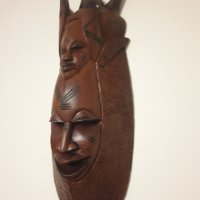 Дървена маска ръчна изработка, снимка 6 - Други ценни предмети - 39962420