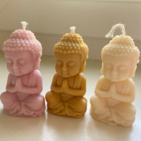 Силиконова форма за свещи - Буда , силиконов молд буда , свещ , сапун,  декорация , фондан, снимка 2 - Други - 36522744