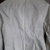 Лятно бяло сако без подплата с външни джобове и дантели, снимка 6 - Сака - 28970107