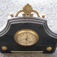 Каминен часовник с позлата, снимка 1 - Антикварни и старинни предмети - 28610802