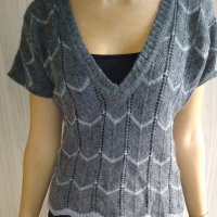 Сиво пуловерче, снимка 2 - Блузи с дълъг ръкав и пуловери - 27455791
