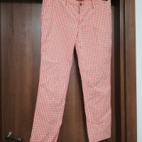 Кариран летен панталон, М, снимка 2 - Панталони - 40664394