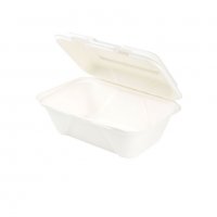 Кутия от захарна тръстика с капак 19,1 x 13,6 x 5,9 cm, правоъгълна, 50 бр., снимка 2 - Кутии за храна - 33232333