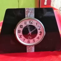 Стар Мраморен Механичен Настолен Каминен Часовник, снимка 1 - Антикварни и старинни предмети - 35271961