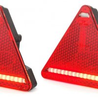 Триъгълен ЛЕД LED стоп за ремарке 12-24V 16 диода , Полша , снимка 1 - Аксесоари и консумативи - 35302228
