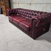 Оргинален диван в стил Честърфийлд в перфектно състояние, снимка 6 - Дивани и мека мебел - 44063535