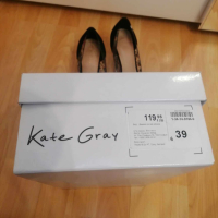 Елегантни дамски обувки с ток Kate Gray - размер 39, снимка 9 - Дамски обувки на ток - 44885035