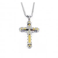 Jesus Crystal Cross / Кръстче с камъни - Gold / Silver, снимка 1 - Колиета, медальони, синджири - 32702423