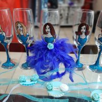 Ръчно изработени чаши за моминско парти,сватба или просто за подарък, снимка 2 - Кетъринг - 11146998