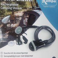 Къмпинг душ акумулаторен USB, преносим, ак "Kampa" rechargeable campingshower with submersible pump , снимка 1 - Палатки - 37287190