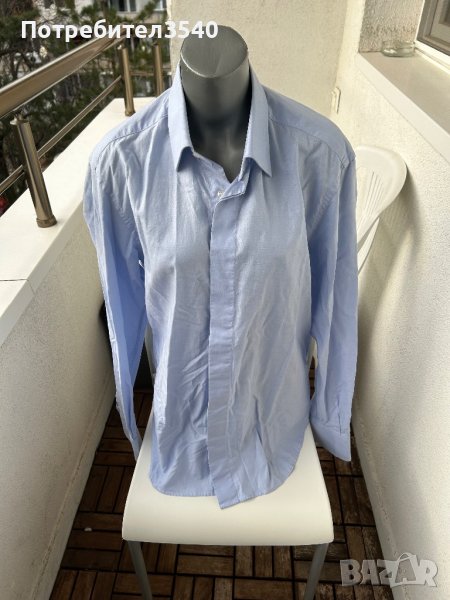 Синя мъжка риза MONNI, снимка 1