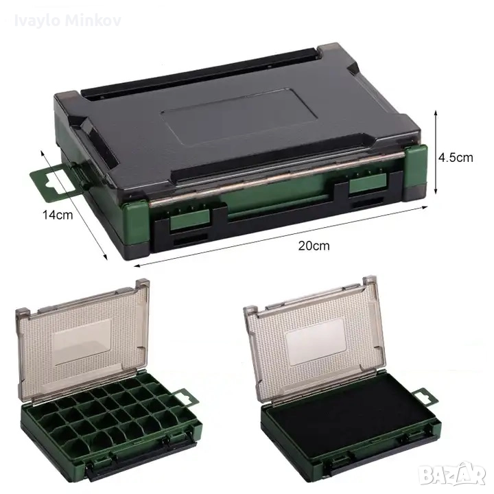 Двустранна кутия за съхранение на примамки WEIHE, снимка 1