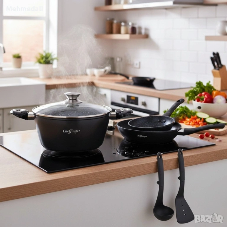 Комплект съдове за готвене Cheffinger – 6 част, снимка 1
