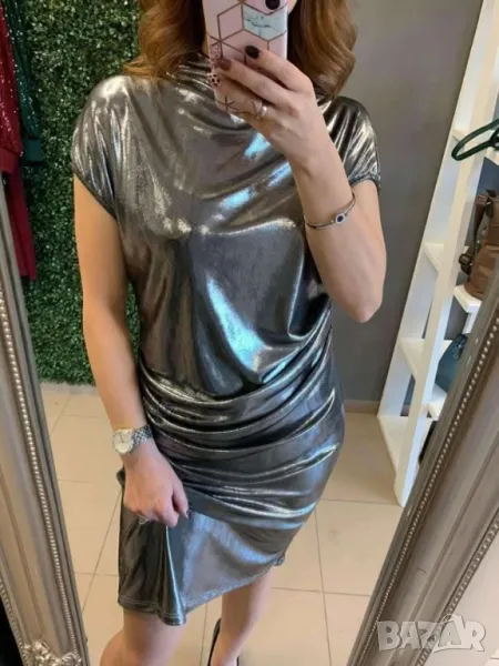 лъскава парти рокля , снимка 1