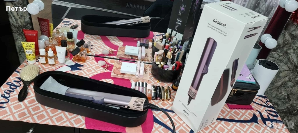 Сешоар-преса за коса Dyson - Airstrait, Jasper Plum, Limited edition, снимка 1