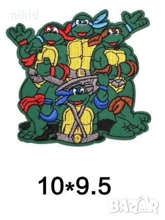Костенурките Нинджа апликация за дреха дрехи самозалепваща се, снимка 1