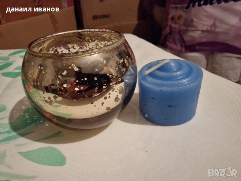 Лот свещник и чаена свещ , снимка 1