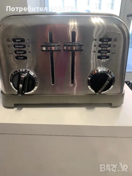 Тостер с 4 слота, 1800 W, "Сребърен" - Cuisinart, снимка 1