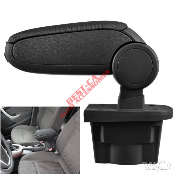 Текстилен черен подлакътник за Опел Астра Ж / Opel Astra J 2009-2015, снимка 1