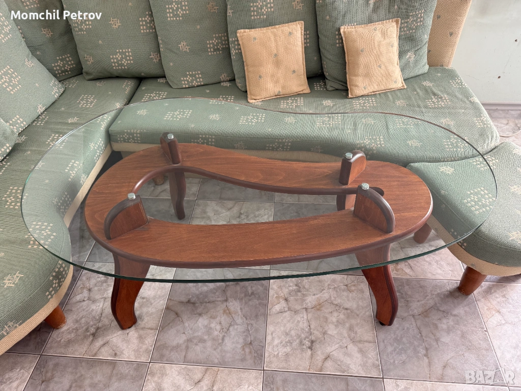 Стъклена холна маса, снимка 1