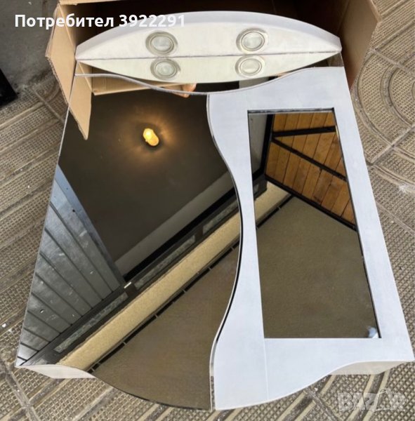 Горен PVC шкаф за баня + ПОДАРЪК голямо огледало, снимка 1