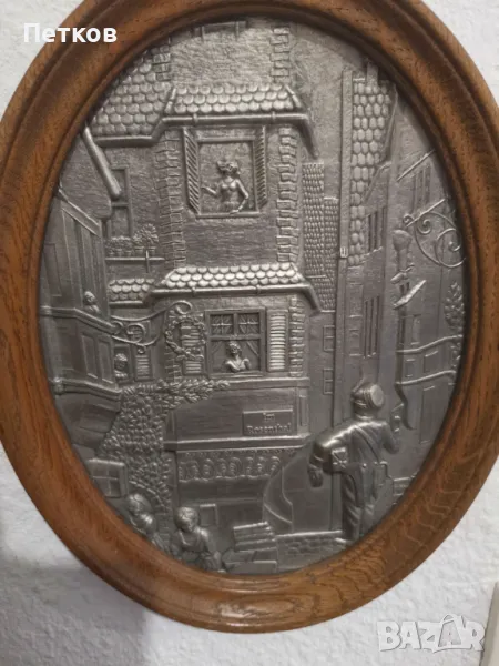 картина от цинк в дървена рамка, снимка 1