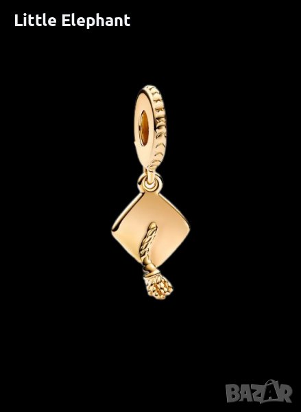 Сребърен висящ елемент Пандора"Дипломиране"/нов, снимка 1