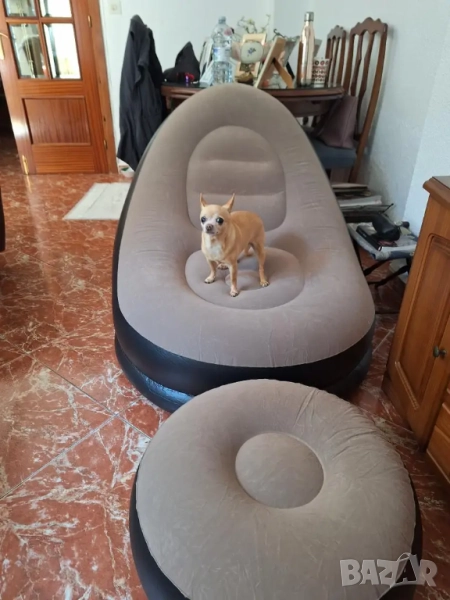 Преносимо надуваемо кресло и табуретка  , снимка 1