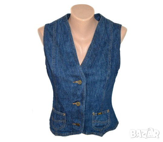 Lee дамски дънков елек 100% памук Made in UK, снимка 1