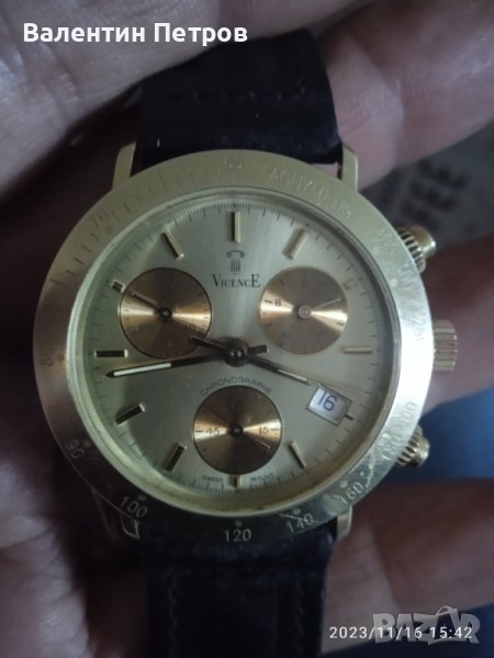 Златен красавец хронограф Vicence, снимка 1