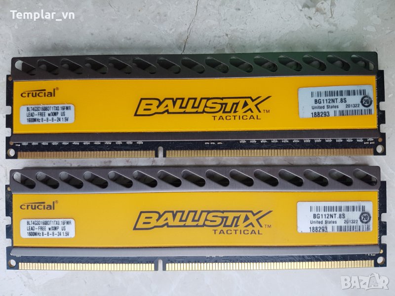 Crucial Ballistix Tactical 2x4 GB DDR3 1600 at 787// G.skill PI 3x2 DDR3 1600 // , снимка 1