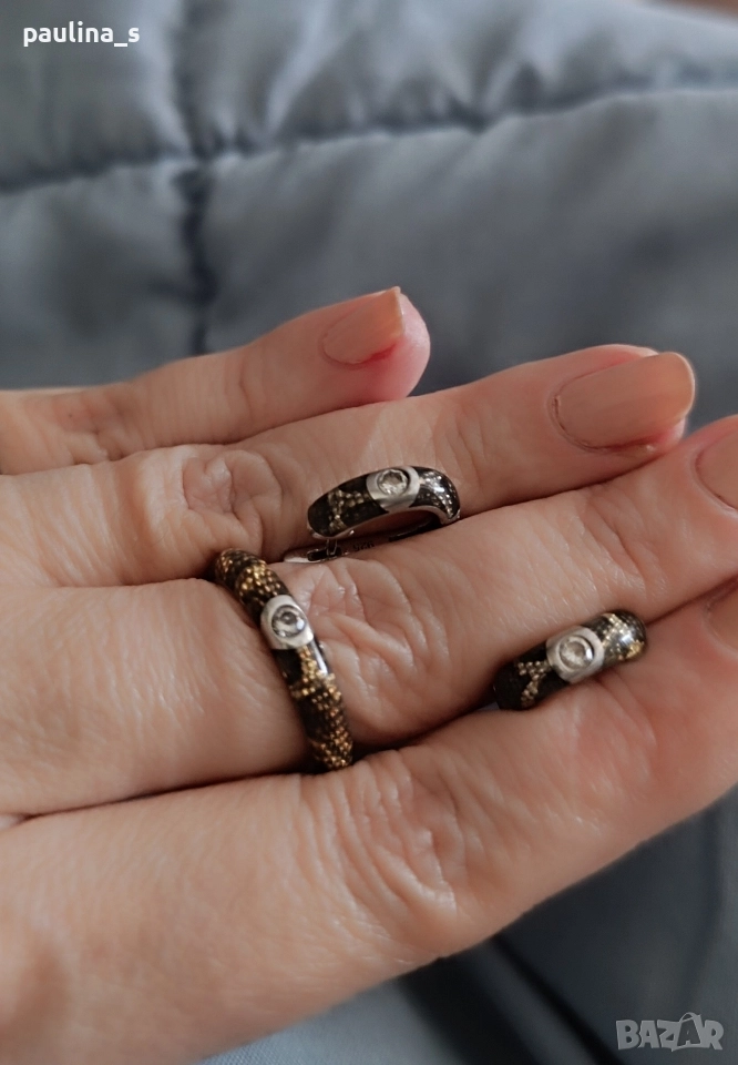 Моисанити! / Дизайнерски сребърен комплект 925 / Япония, снимка 1