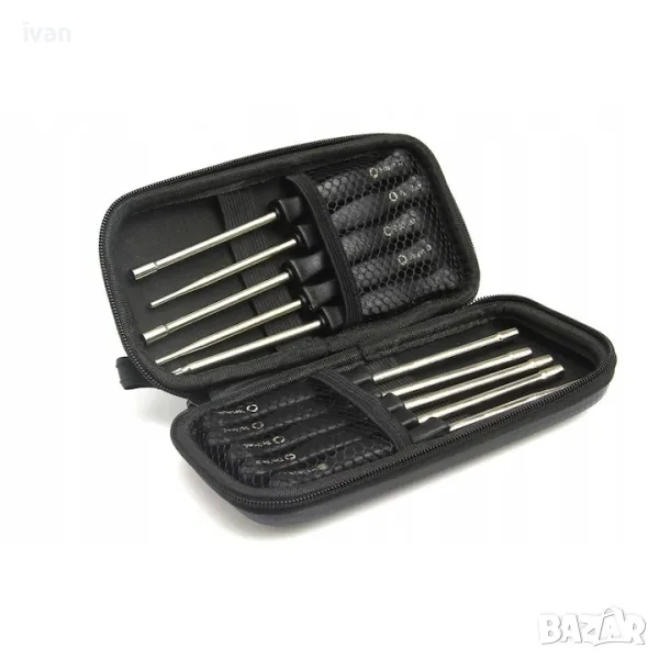 отвертки за регулиране на карбуратори + почистващи четки и калъф, , снимка 1