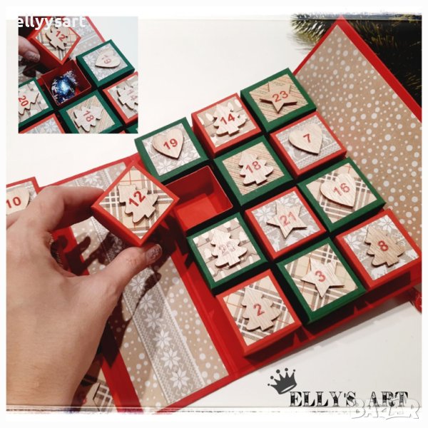 Ръчно изработен коледен адвент календар, снимка 1