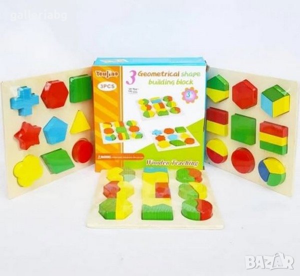 Геометрични дървени фигури, снимка 1