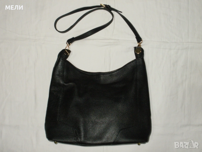 нова черна дамска естествена кожа, снимка 1