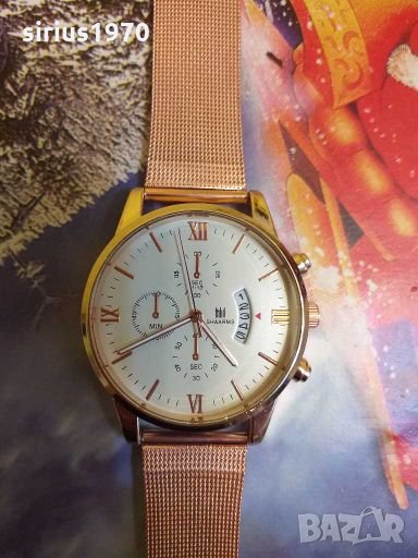 Много стилен кварцов часовник от розово злато, снимка 1