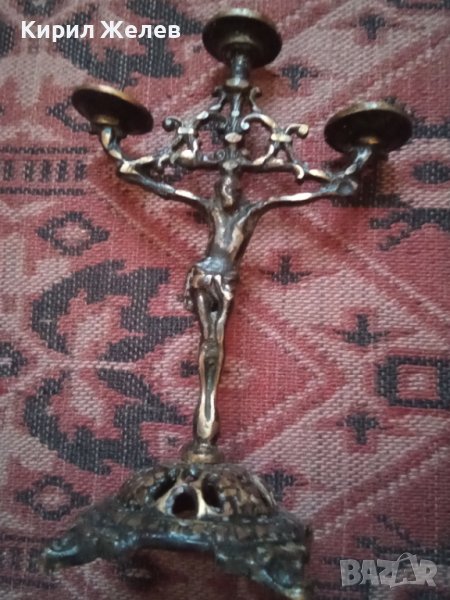 Свещник стар бронзов 37291, снимка 1